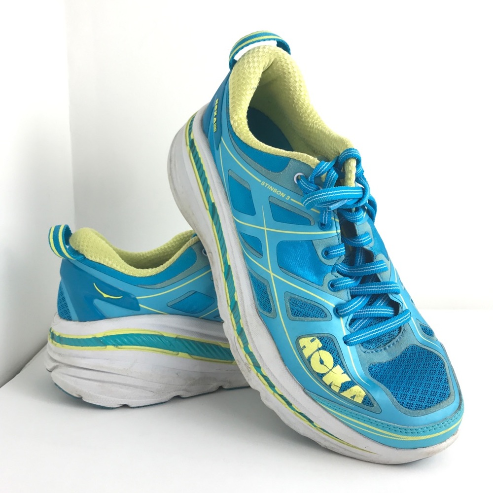 Hoka One Stinson 3 Blue Yellow Women’s Shoes